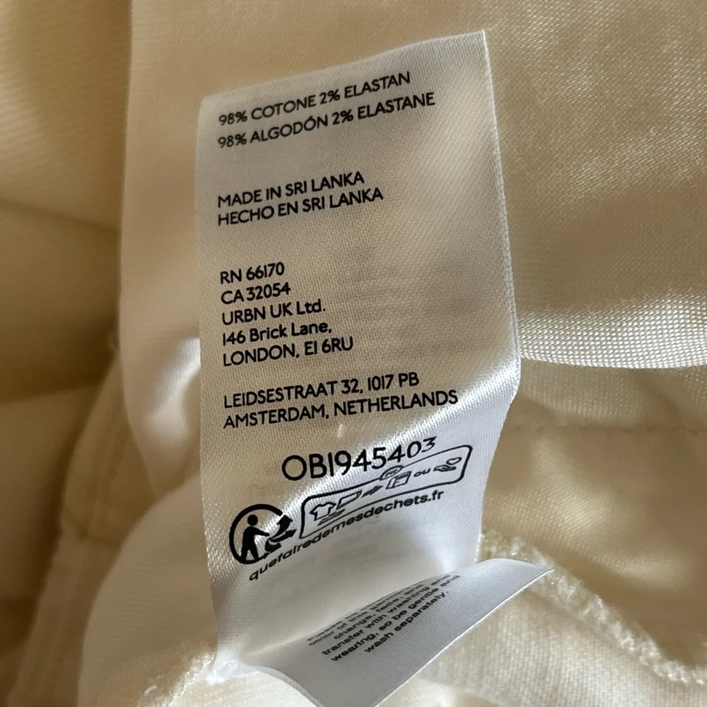 Pilcro cropped wide leg drawstring beige pants - Picture 10 of 11